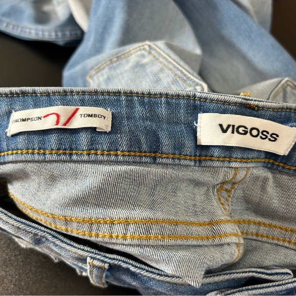 Vigoss Thompson Tomboy Jeans Denim Women's Skinny Distressed Blue Size 27 - Picture 3 of 7